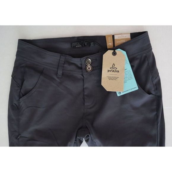 PrAna W4119TL23 Womens Sz 0 Coal Gray Halle Straight - Tall Inseam 34" Pants $89 - Picture 4 of 8
